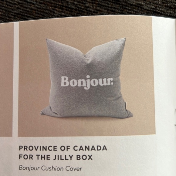 Bonjour Cushion Cover from Fall 2022 Jilly Box - Picture 3 of 3